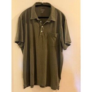 J.Crew Hemp-organic cotton blend polo shirt Mens XL Preppy New
